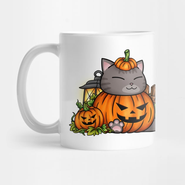 Halloween Cat Pumpkin Kitty by Takeda_Art